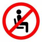 Stickers - No sitting - pack of 50
