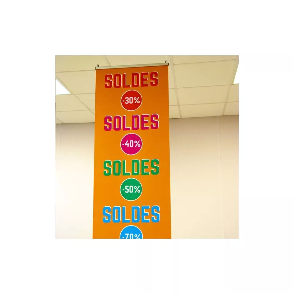 Suspended kakemono PVC