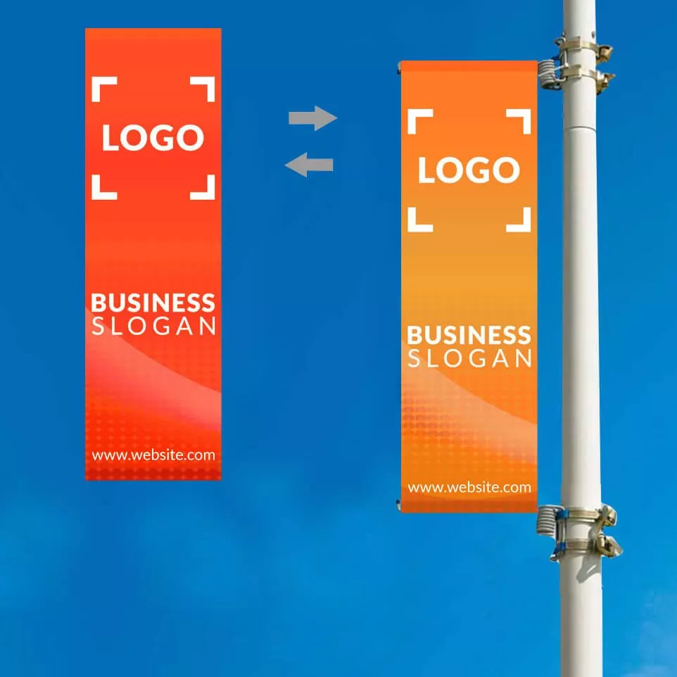 Straatlantaarn banner