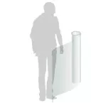 Transparante film per meter