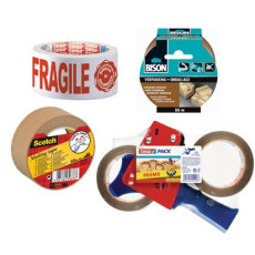 Packaging tape and dispensers