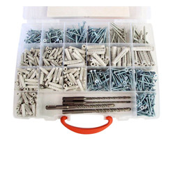 Assortiment SDS + schroeven, pluggen en boren