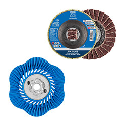 Fiber and flap discs for grinders