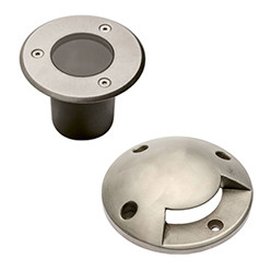Recessed ground spotlights for outdoor use