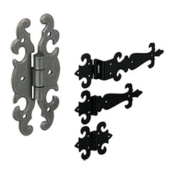 Decorative furniture hinges