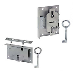 Recessed furniture locks