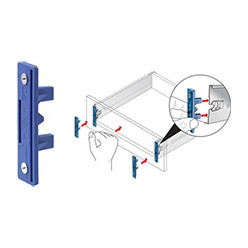 Centering template for drawer