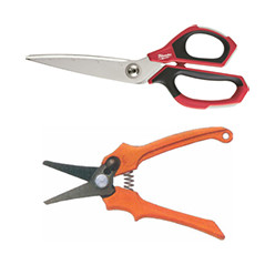 Various shears, scissors and secateurs