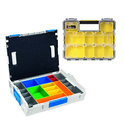 Boxes and cases with compartments