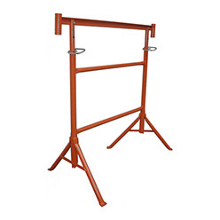 Steel scaffolding and guardrails