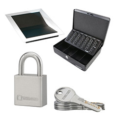 Safes, padlocks, document passers