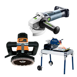 Diamond grinders, drills and saws