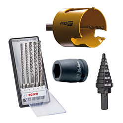 Drill bits, cutters, bits and sockets