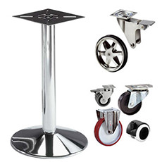 Table legs and casters