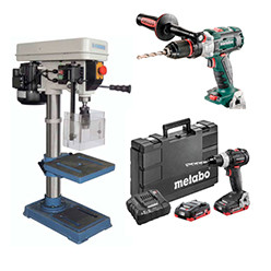 Screwdrivers, drills, chisels