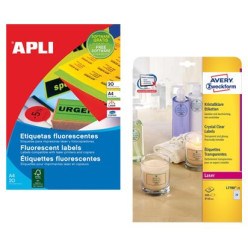 Etiquettes transparentes