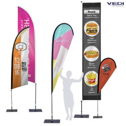 Oriflamme drapeau publicitaire