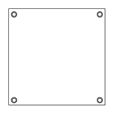 Een oogje met binnendiameter 15 mm in elke hoek van het dekzeil