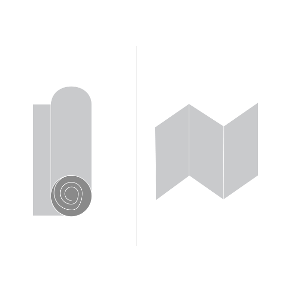 Als de kortste zijde van het beeld is minder dan 195 cm, wordt het beeld opgerold buis aan de kleine kant. Als het hoger is dan 195 cm, zal het beeld worden gevouwen voor verzending naar de prijs van het vervoer bevatten.